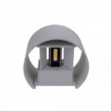 6W LED Wandleuchte Rund Up and Down Grau IP54 Neutralweiß