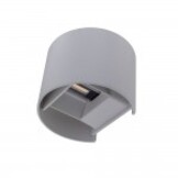 6W LED Wandleuchte Rund Up and Down Grau IP54 Neutralweiß