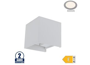 6W LED Wandleuchte Würfel Up and Down Weiß IP54 Neutralweiß