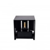 6W LED Wandleuchte Würfel Up and Down Schwarz IP54 Neutralweiß