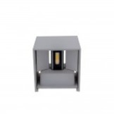 6W LED Wandleuchte Würfel Up and Down Grau IP54 Neutralweiß