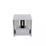 6W LED Wandleuchte Würfel Up and Down Weiß IP54 Warmweiß
