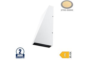 6W LED Wandleuchte Trapez Up and Down Weiß IP54 Warmweiß