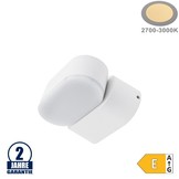 6W LED Wandleuchte Schwenkbar 1-fach Weiß IP54 Warmweiß