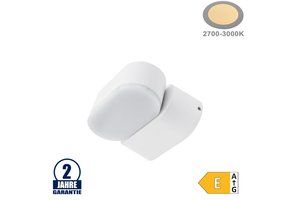 6W LED Wandleuchte Schwenkbar 1-fach Weiß IP54 Warmweiß