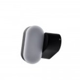 6W LED Wandleuchte Schwenkbar 1-fach Schwarz IP54 Warmweiß