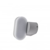 6W LED Wandleuchte Schwenkbar 1-fach Grau IP54 Warmweiß