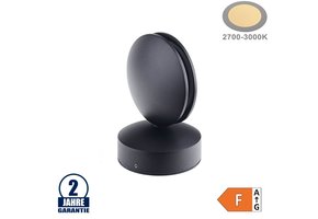 7W LED Wandleuchte für Tür/ Fensterbögen Schwarz IP54 Warmweiß