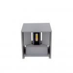 12W LED Wandleuchte Würfel Up and Down Grau IP54 Neutralweiß
