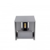 12W LED Wandleuchte Würfel Up and Down Grau IP54 Neutralweiß