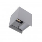 12W LED Wandleuchte Würfel Up and Down Grau IP54 Neutralweiß