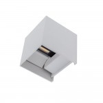 12W LED Wandleuchte Würfel Up and Down Weiß IP54 Warmweiß