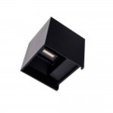 12W LED Wandleuchte Würfel Up and Down Schwarz IP54 Warmweiß
