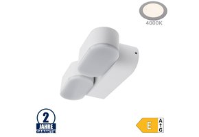 12W LED Wandleuchte Schwenkbar 2-fach Weiß IP54 Neutralweiß
