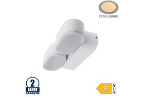 12W LED Wandleuchte Schwenkbar 2-fach Weiß IP54 Warmweiß