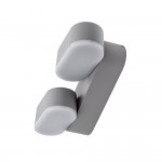 12W LED Wandleuchte Schwenkbar 2-fach Grau IP54 Warmweiß