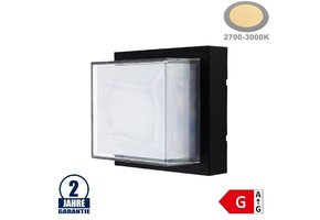 15W LED Wandleuchte Rhombus Schwarz IP65 Warmweiß