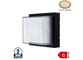 15W LED Wandleuchte Rhombus Schwarz IP65 Warmweiß