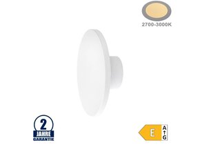 12W LED Wandleuchte Rund Weiß IP65 Warmweiß