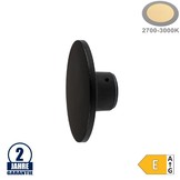 12W LED Wandleuchte Rund Schwarz IP65 Warmweiß