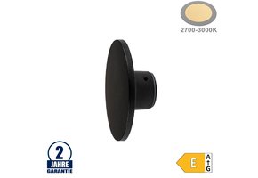 12W LED Wandleuchte Rund Schwarz IP65 Warmweiß