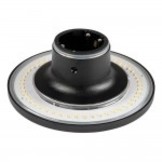 12W LED Wandleuchte Rund Schwarz IP65 Warmweiß