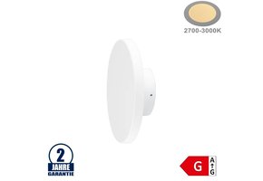 12W LED Wandleuchte Rund Weiß Aluminium IP65 Warmweiß
