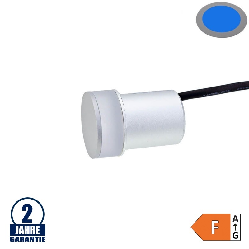 1,3W LED Wandleuchte Blau 24V IP65