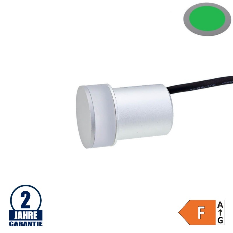 1,3W LED Wandleuchte Grün 24V IP65