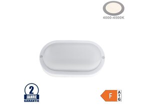 8W LED Aufbau Kellerleuchte Kunststoff Neutralweiß IP54