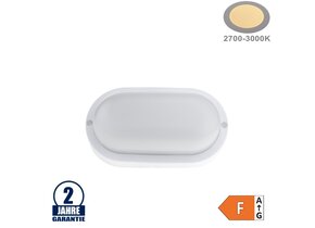 8W LED Aufbau Kellerleuchte Kunststoff Warmweiß IP54