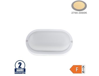 8W LED Aufbau Kellerleuchte Kunststoff Warmweiß IP54