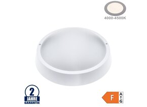 8W LED Aufbau Leuchte Kunststoff Rund Neutralweiß IP65