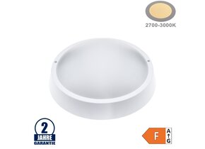 8W LED Aufbau Leuchte Kunststoff Rund Warmweiß IP65
