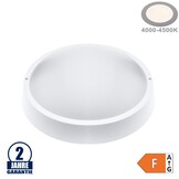 13W LED Aufbau Leuchte Kunststoff Rund Neutralweiß IP65