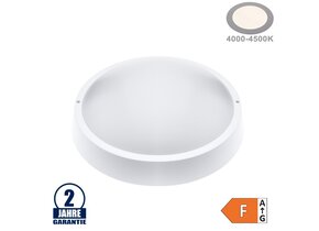 13W LED Aufbau Leuchte Kunststoff Rund Neutralweiß IP65