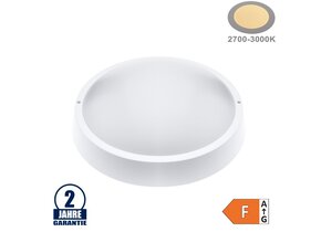 13W LED Aufbau Leuchte Kunststoff Rund Warmweiß IP65