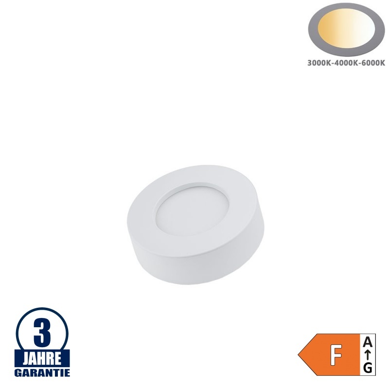 6W LED Aufbauleuchte Slim Mini Rund CCT Farbwechsel IP44
