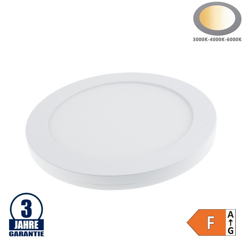 18W LED Ein-/ Aufbauleuchte Slim Mini Rund CCT