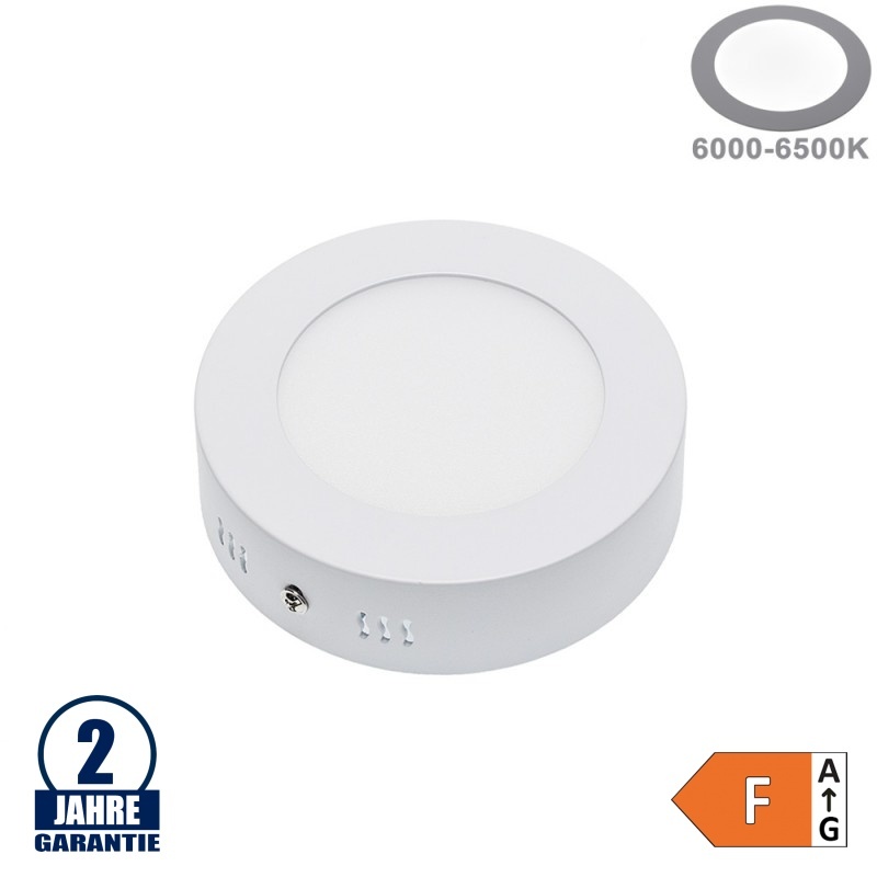 7W LED Aufbau Mini Panel Rund Kaltweiß