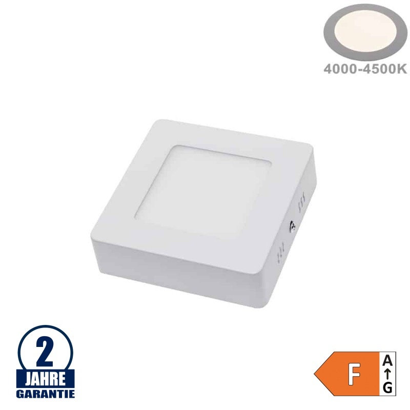 6W LED Aufbau Mini Panel Quadratisch Neutralweiß