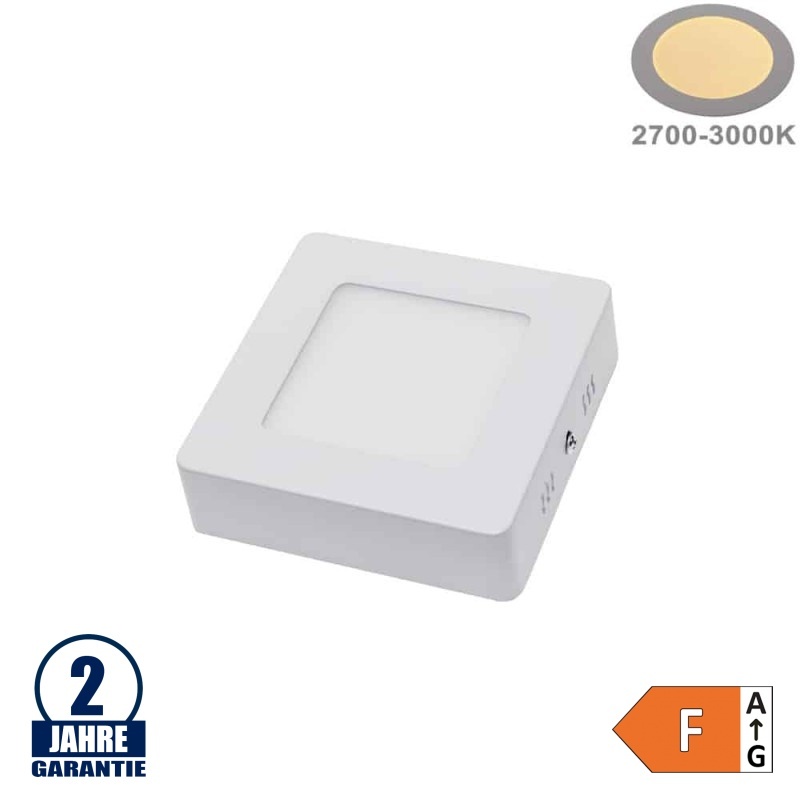 6W LED Aufbau Mini Panel Quadratisch Warmweiß