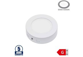 6W LED Aufbau Mini Panel Rund Professional Kaltweiß