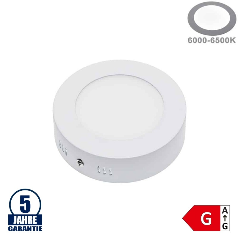 6W LED Aufbau Mini Panel Rund Professional Kaltweiß