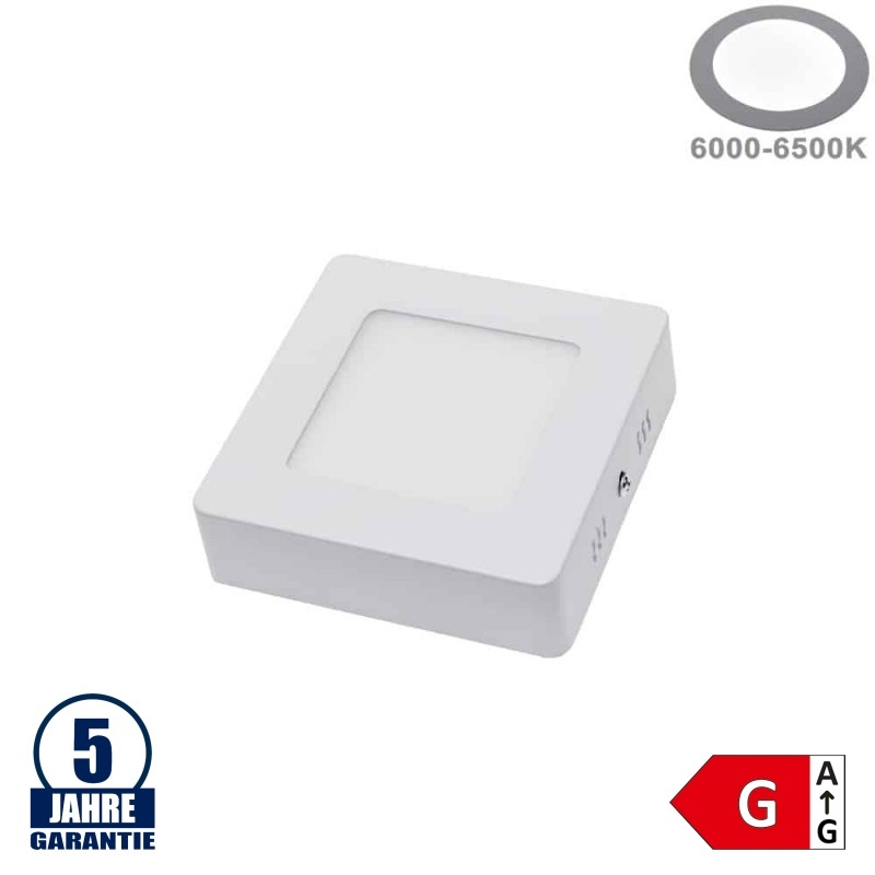 6W LED Aufbau Mini Panel Quadratisch Professional Kaltweiß