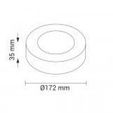 12W LED Aufbau Mini Panel Rund Kaltweiß