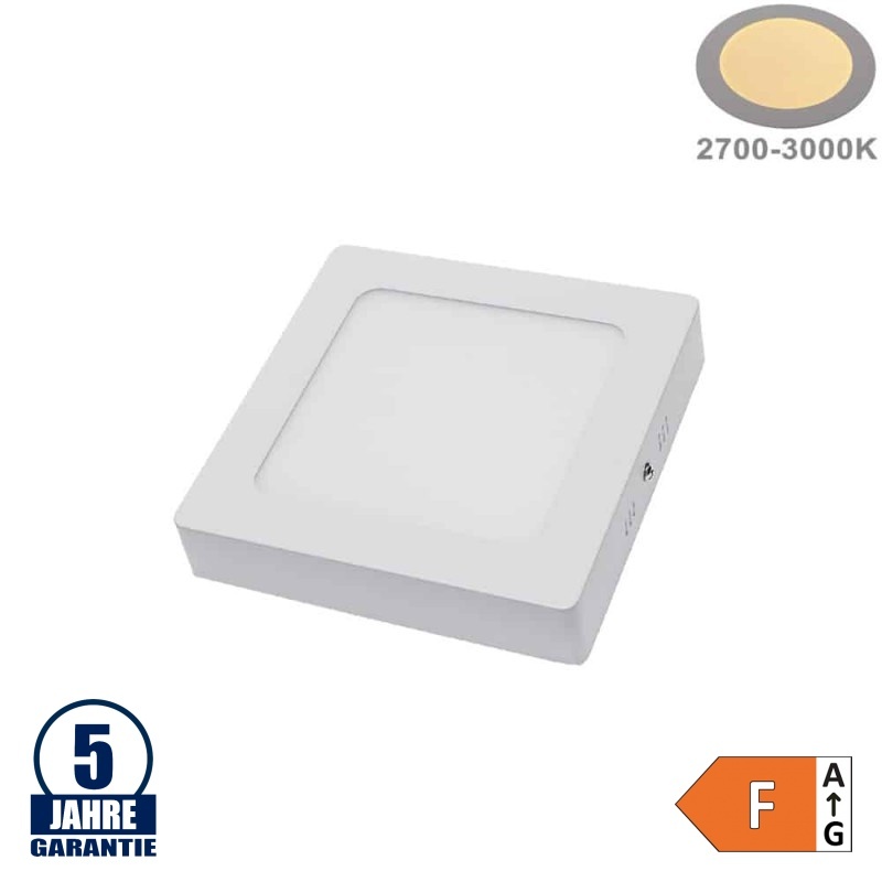 12W LED Aufbau Mini Panel Quadratisch Professional Warmweiß