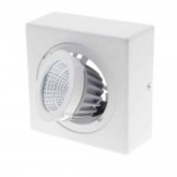 12W LED Aufbau COB Aluminium Quadratisch schwenkbar Warmweiß