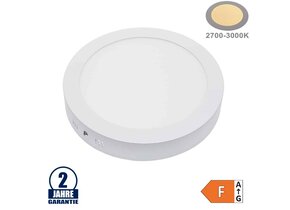 18W LED Aufbau Mini Panel Rund Warmweiß