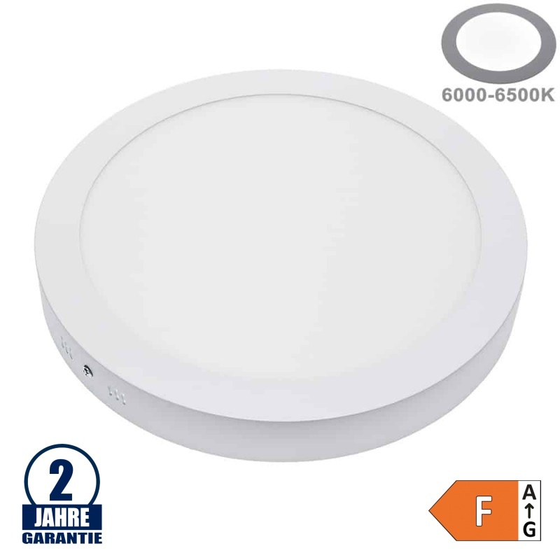 24W LED Aufbau Mini Panel Rund Kaltweiß